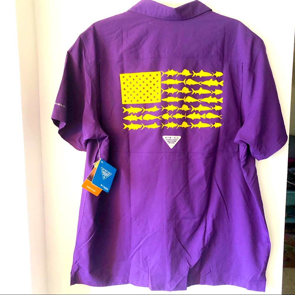 LSU Columbia men’s PFG camp shirt